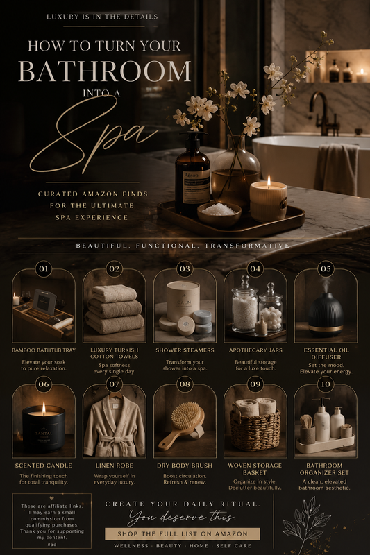 How to Turn Your Bathroom Into a Luxury Spa — Curated Amazon Finds for the Ultimate Spa Experience