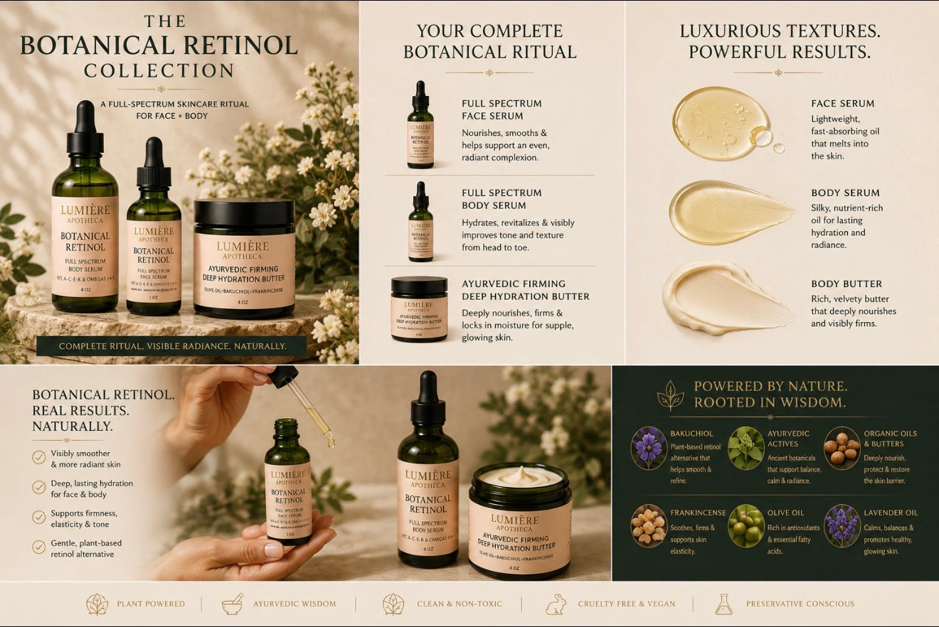 Lumiere APOTHECA Trio gift set *Face Serum *Body Serum *Ayurvedic Body Butter
